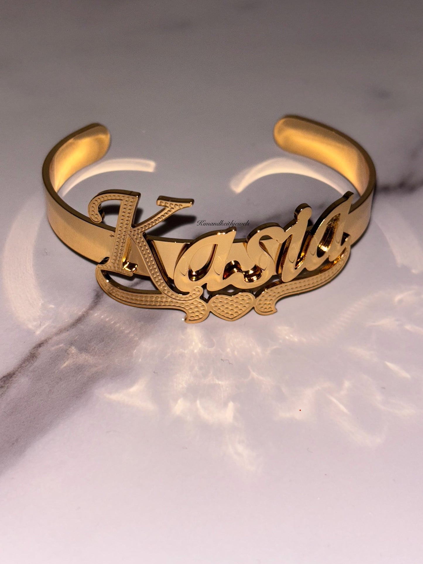 Double-Plated name bangle