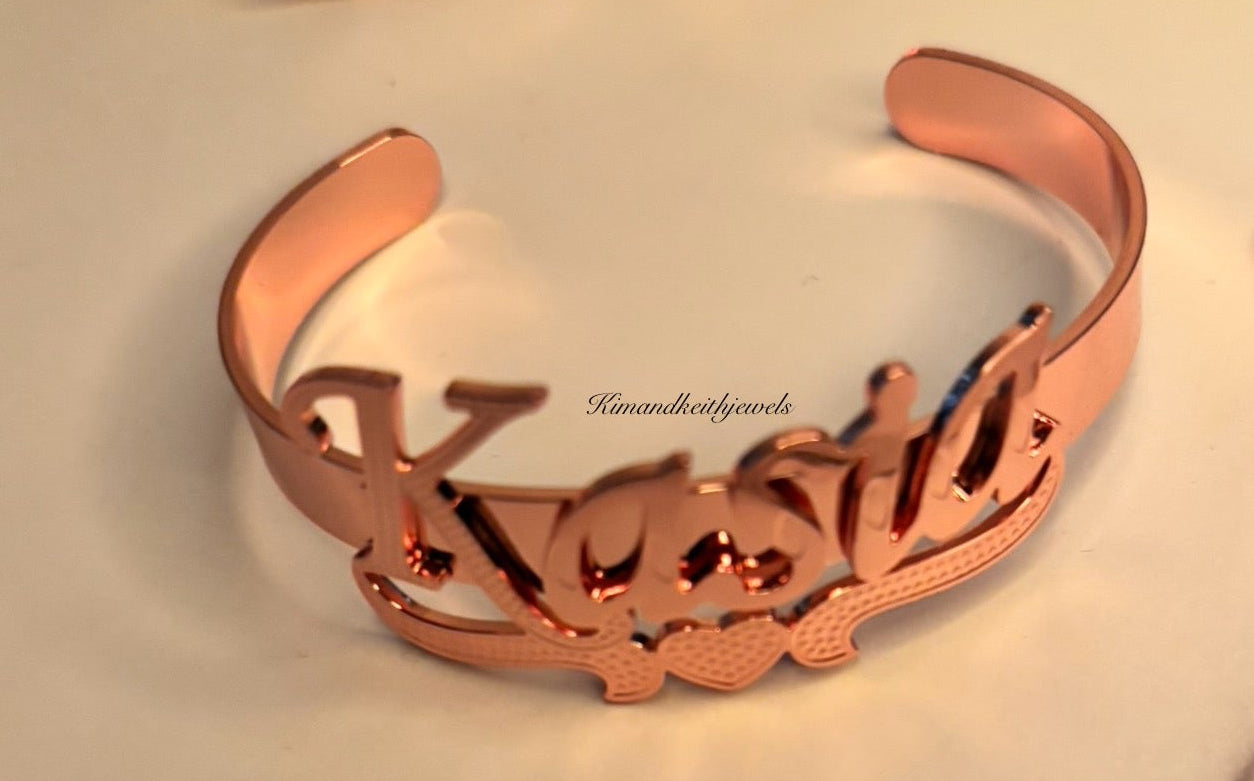 Double-Plated name bangle