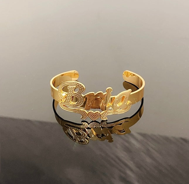 Double-Plated name bangle