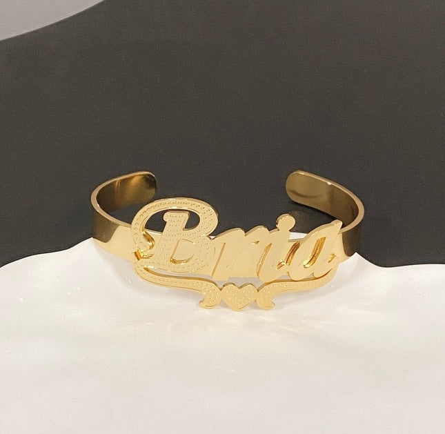 Double-Plated name bangle