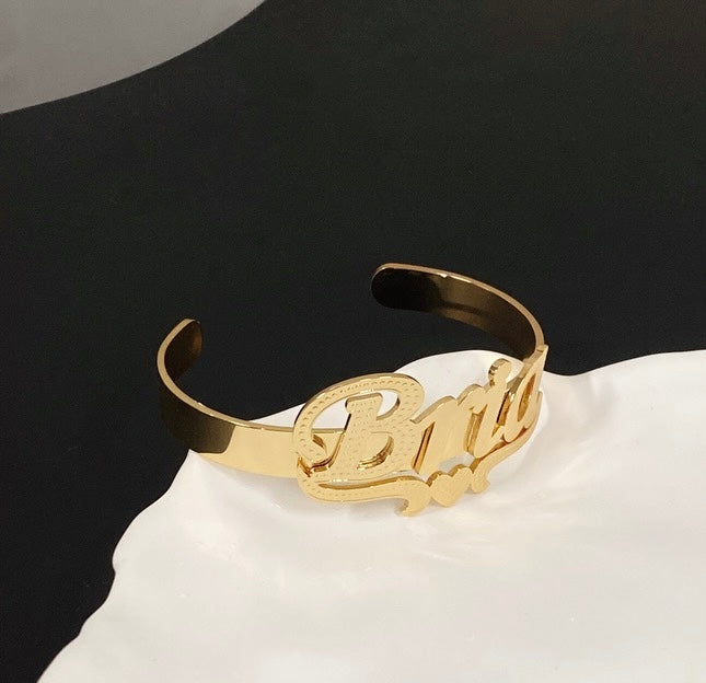 Double-Plated name bangle