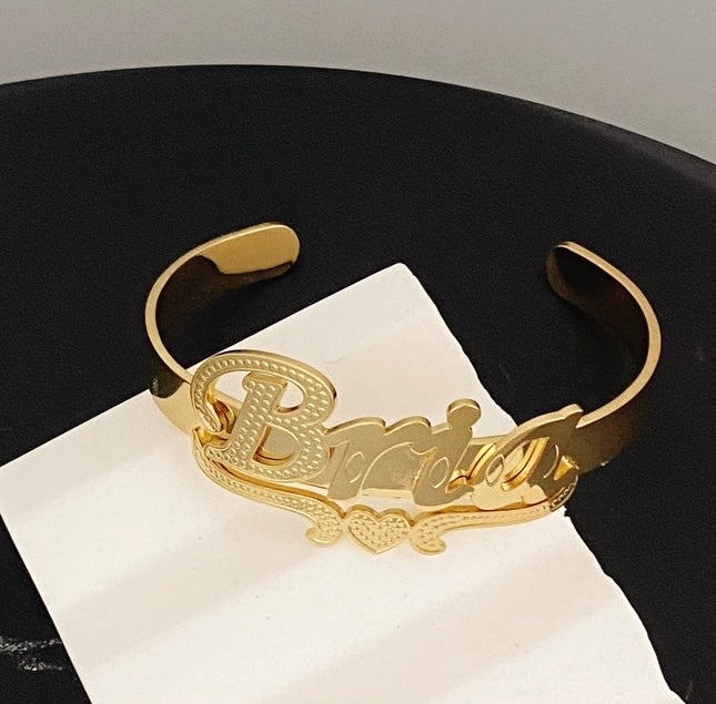 Double-Plated name bangle