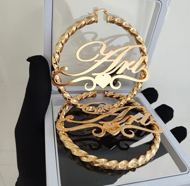 Custom Twist Hoop Earrings