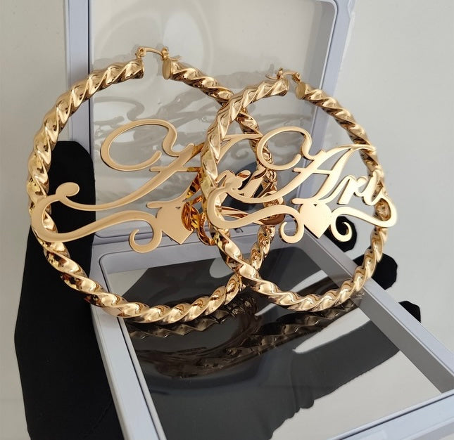 Custom Twist Hoop Earrings