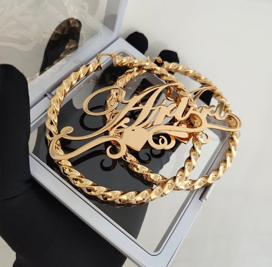 Custom Twist Hoop Earrings