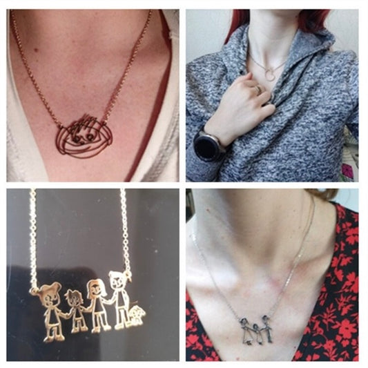Custom Drawing Necklace (Kids’ Artwork Necklace)