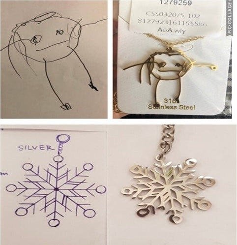 Custom Drawing Necklace (Kids’ Artwork Necklace)