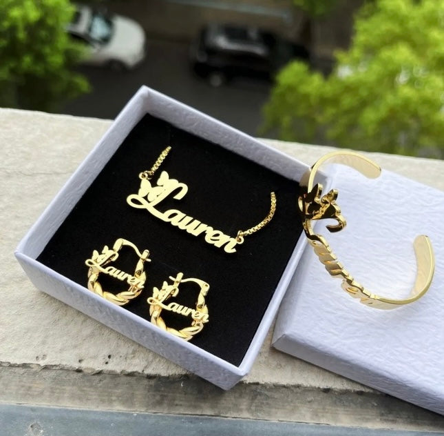 Little Flutter Set (Necklace, Earrings, & Bracelet – Kids)