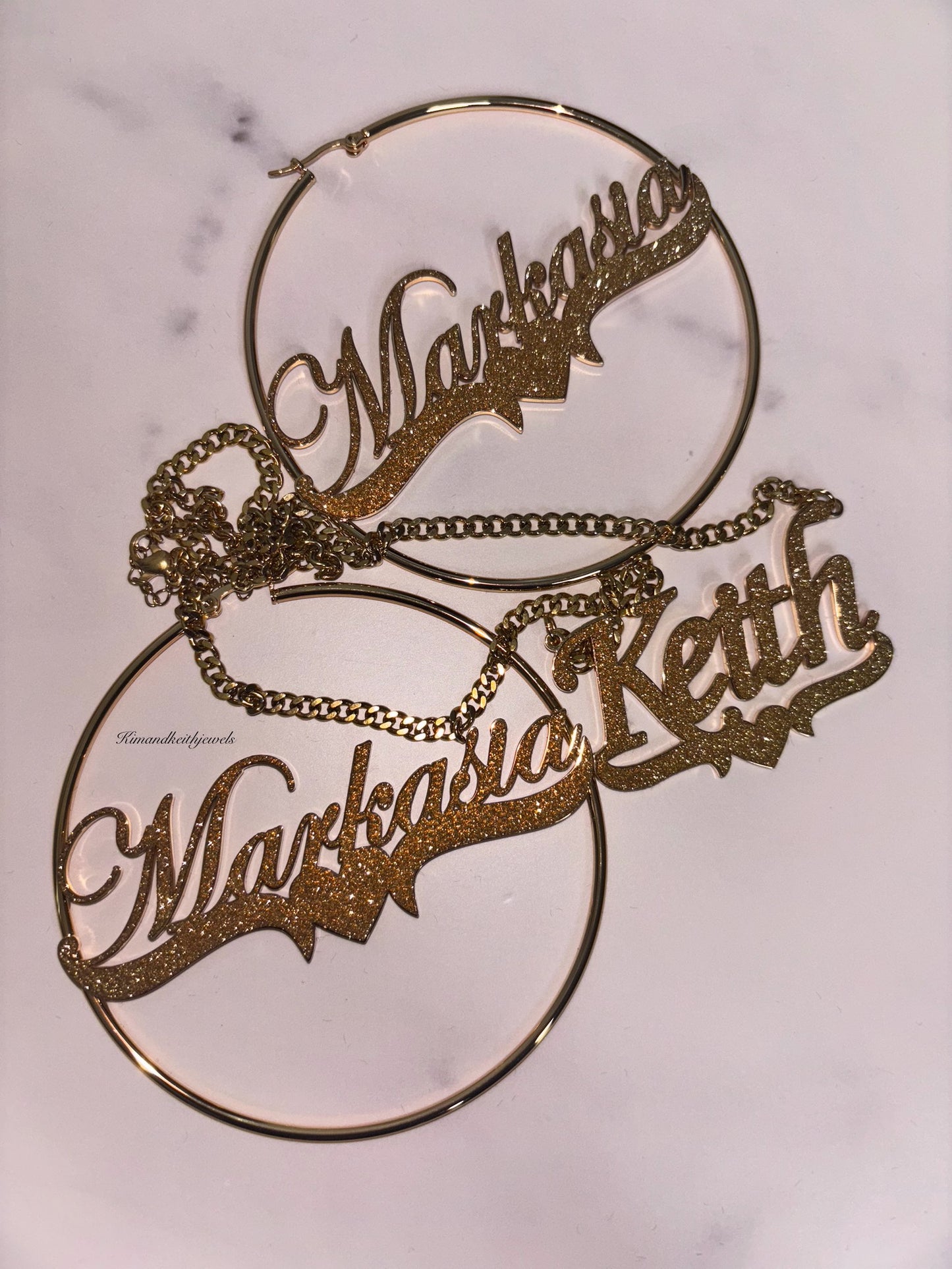 Bling Name Set ( Earrings & Necklace )