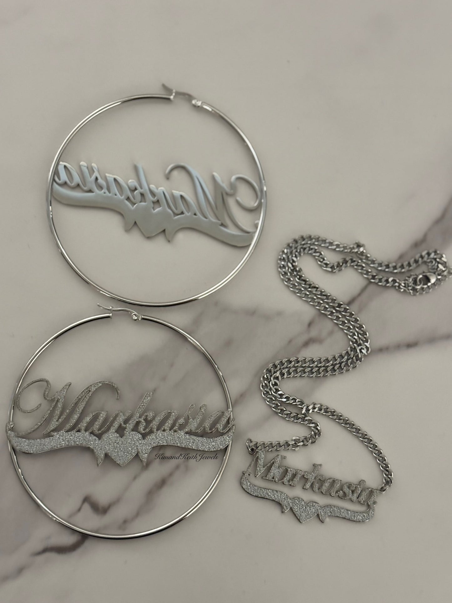 Bling Name Set ( Earrings & Necklace )
