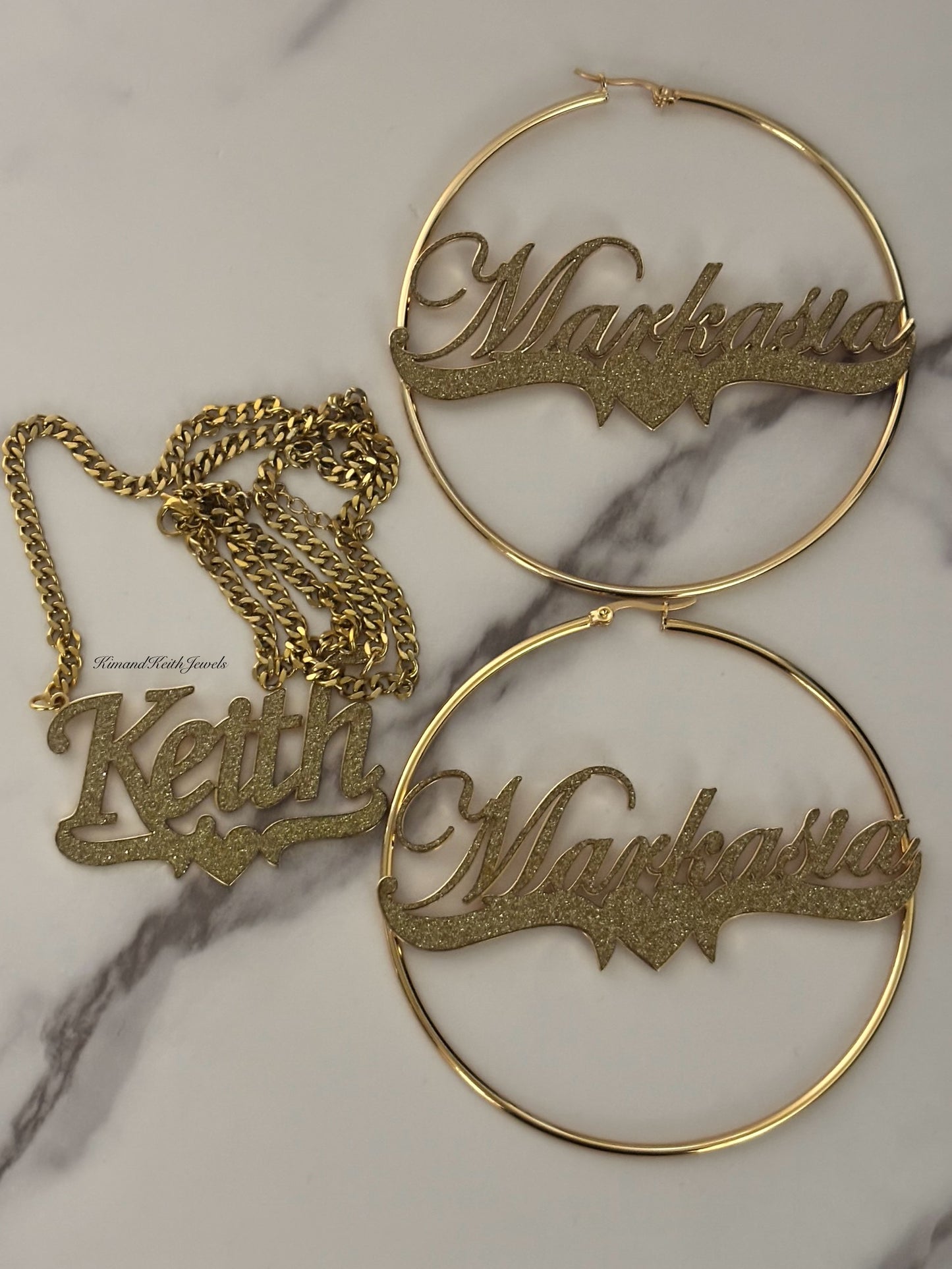 Bling Name Set ( Earrings & Necklace )