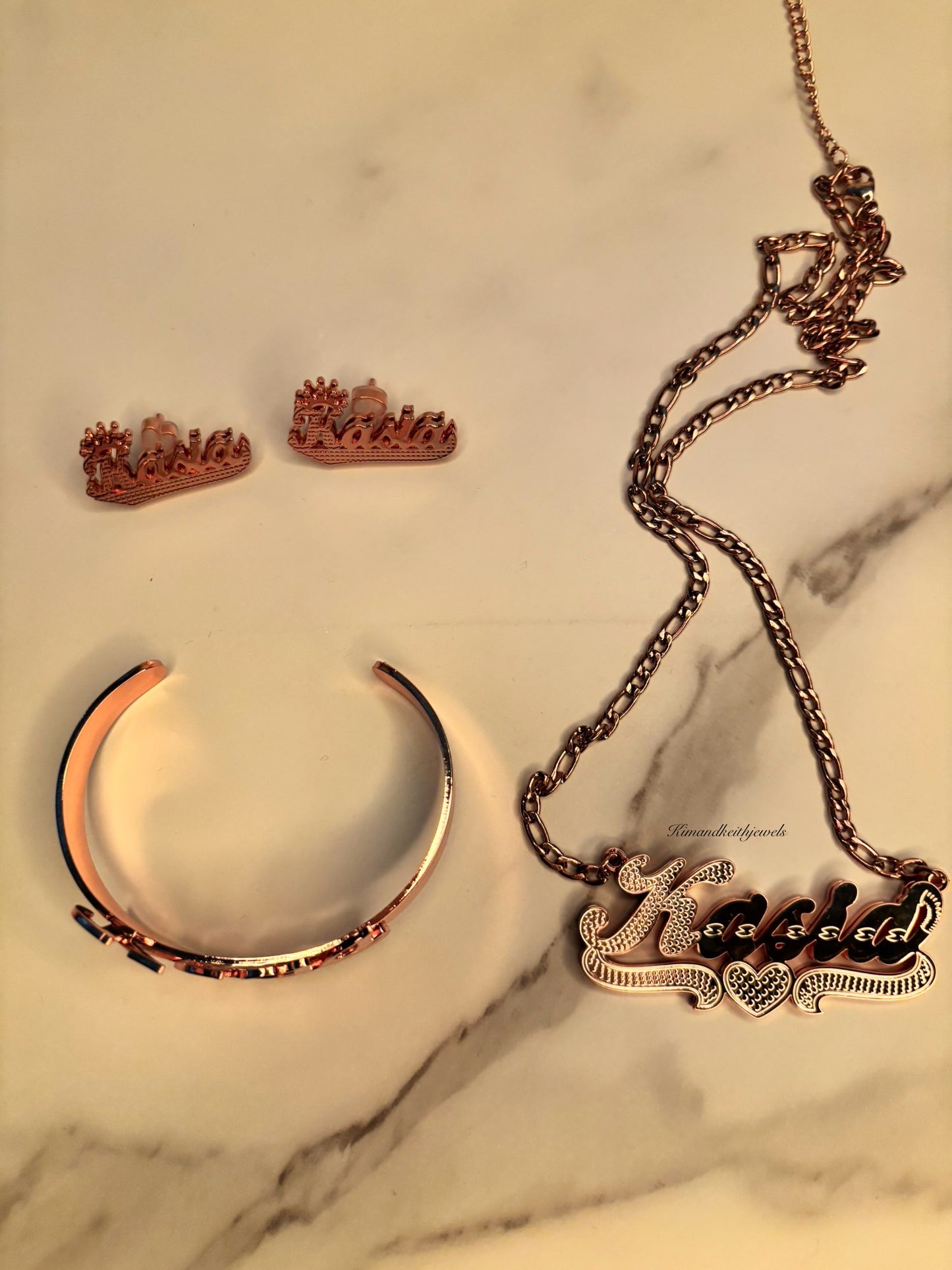 Double Plated Luxury Set  (Earrings, Necklace, Bracelet)