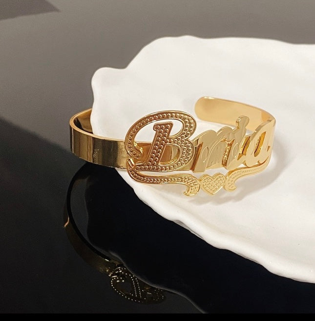 Double-Plated name bangle