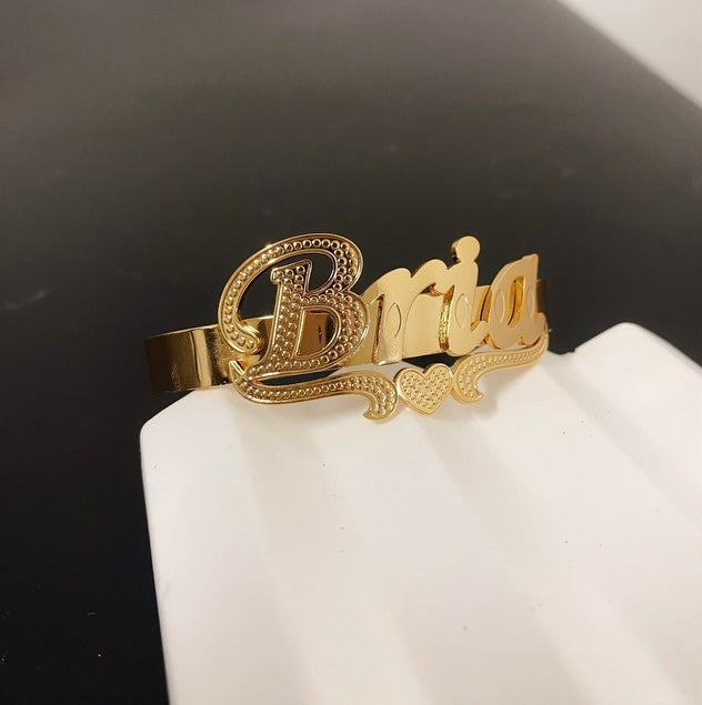 Double-Plated name bangle