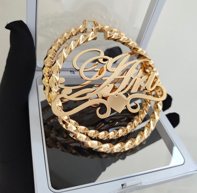 Custom Twist Hoop Earrings