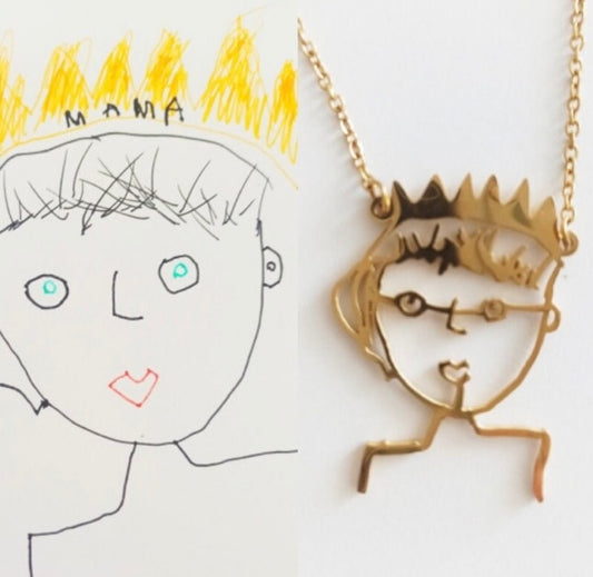 Custom Drawing Necklace (Kids’ Artwork Necklace)